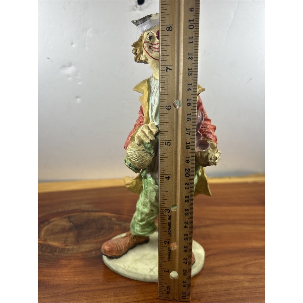Albert E Price Drunk Clown Figurine Drinking Glass & Wine Bottle, Pocelain Clown - Picture 6 of 7